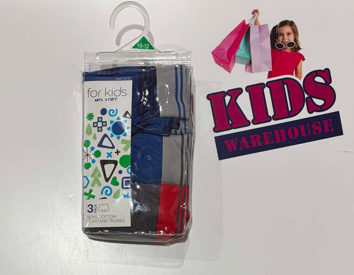 Not Used For Kids 3 Pack Boys Trunks Size 10-12