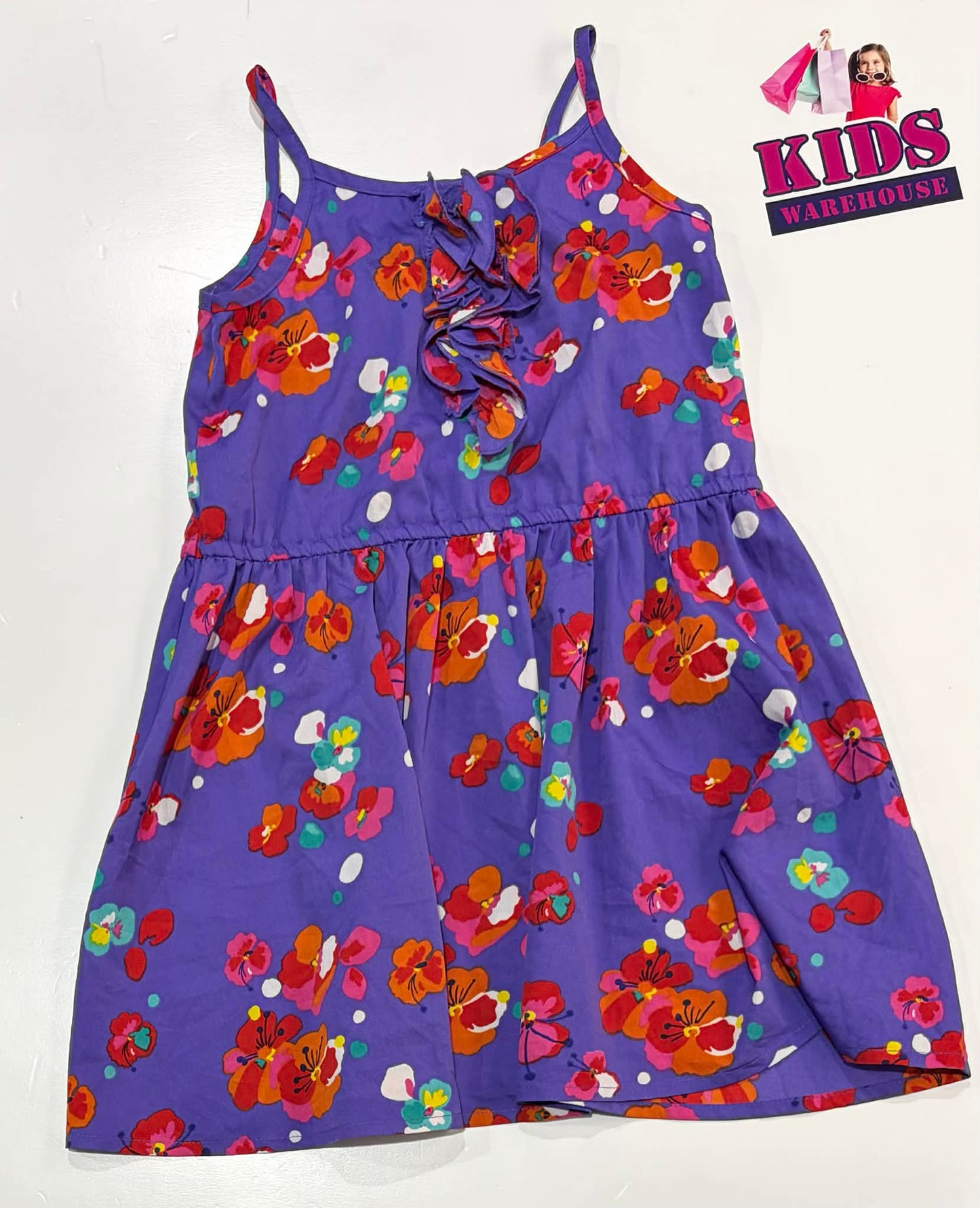 Love Me I’m Perfect Purple Dress With Red Flower Pattern Size 7