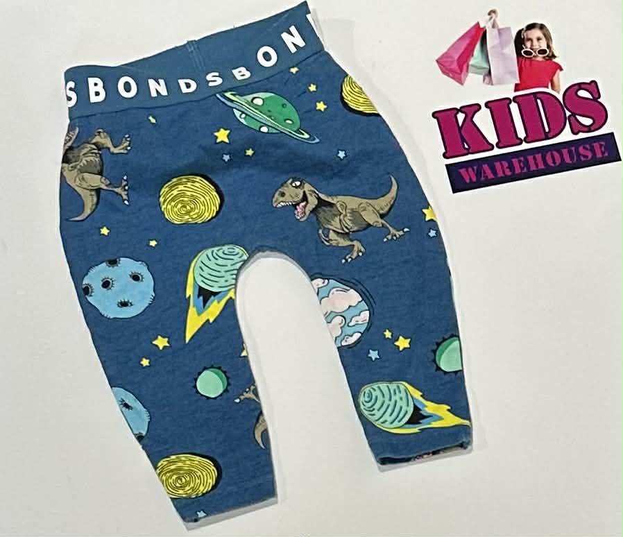 Bonds Blue Leggings With Dinosaur Pattern Size 000
