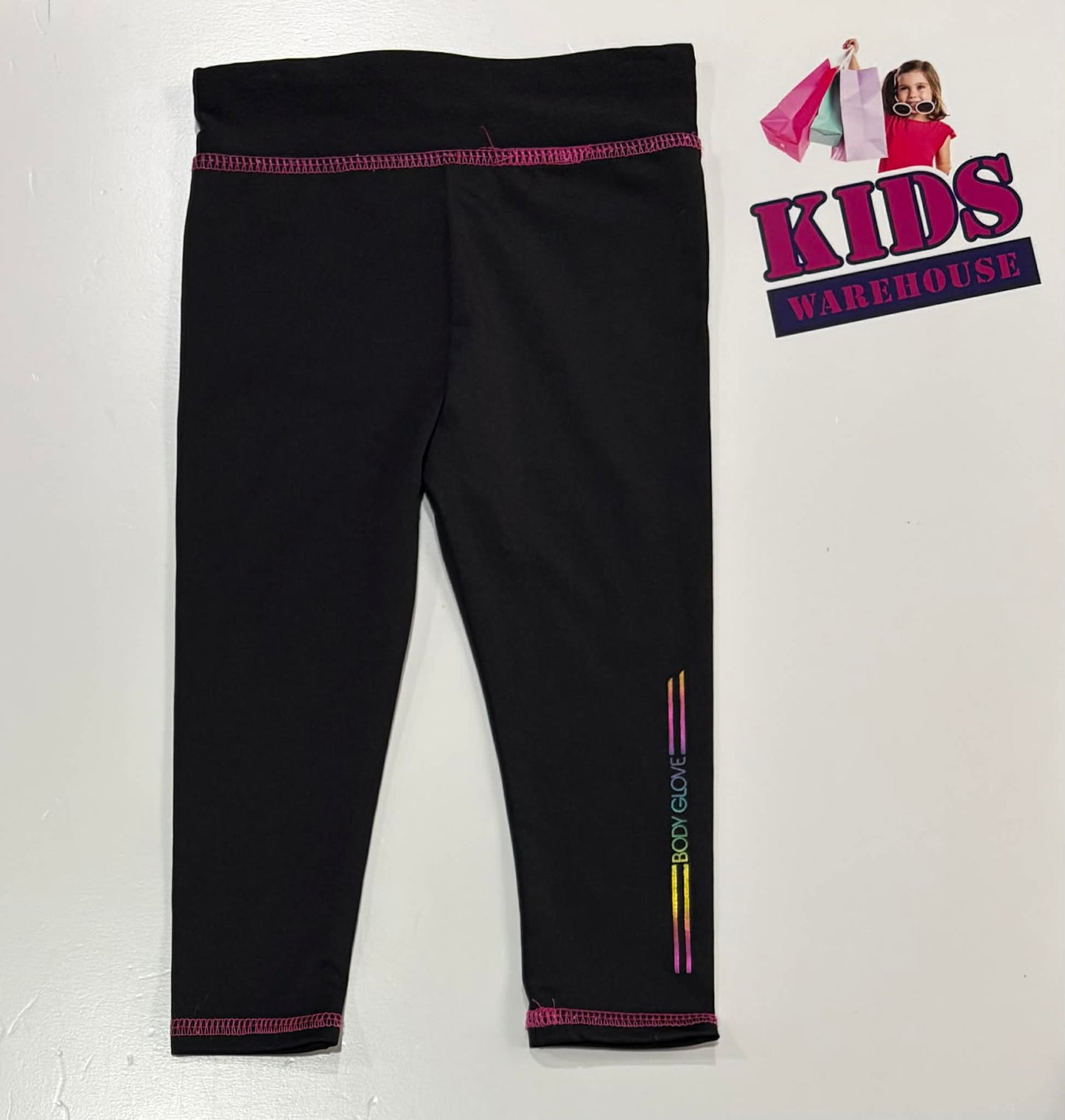 Body Glove Black & Pink Leggings Size 1