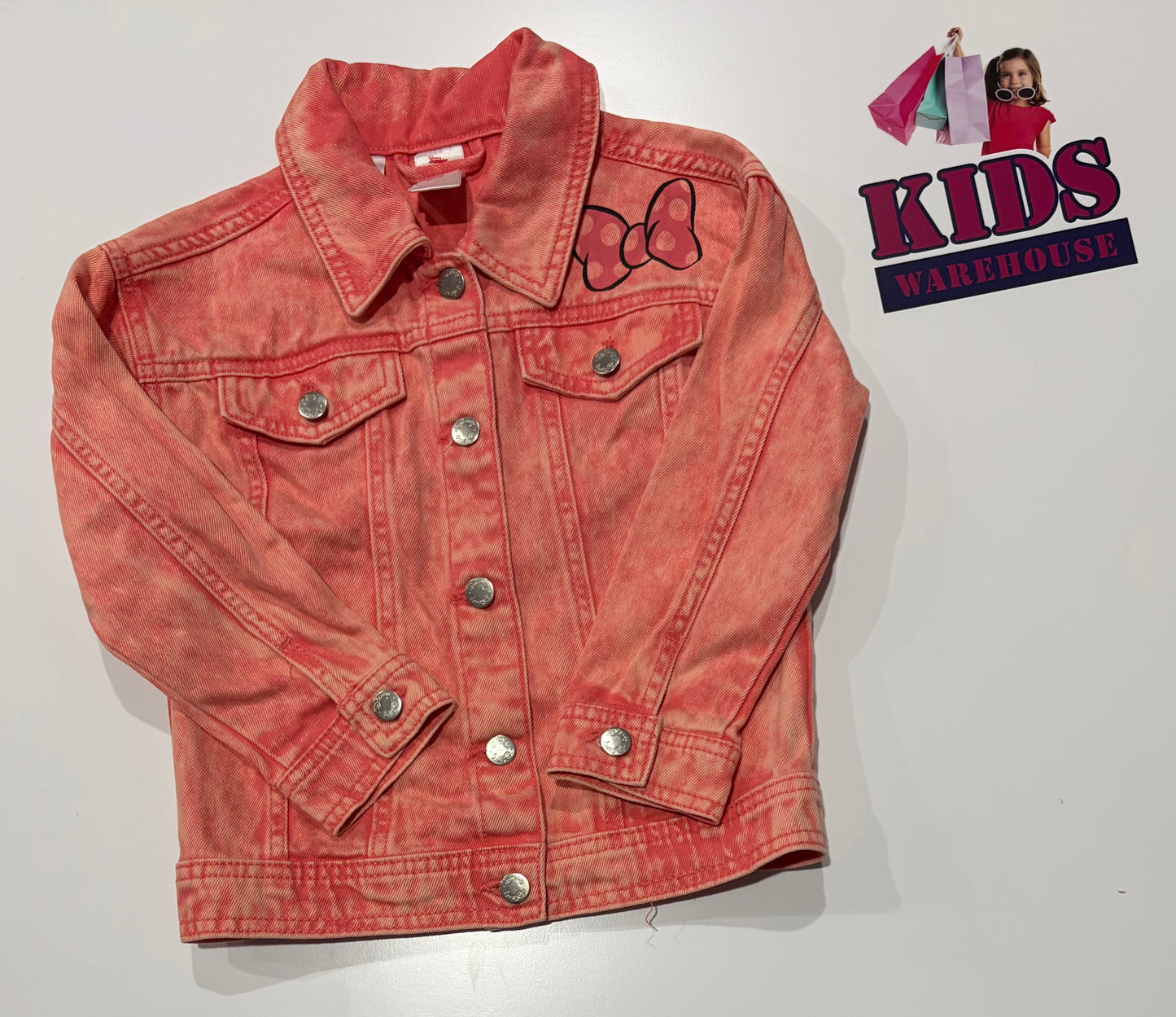Disney Pink Denim, Minnie Mouse Print Jacket Size 5