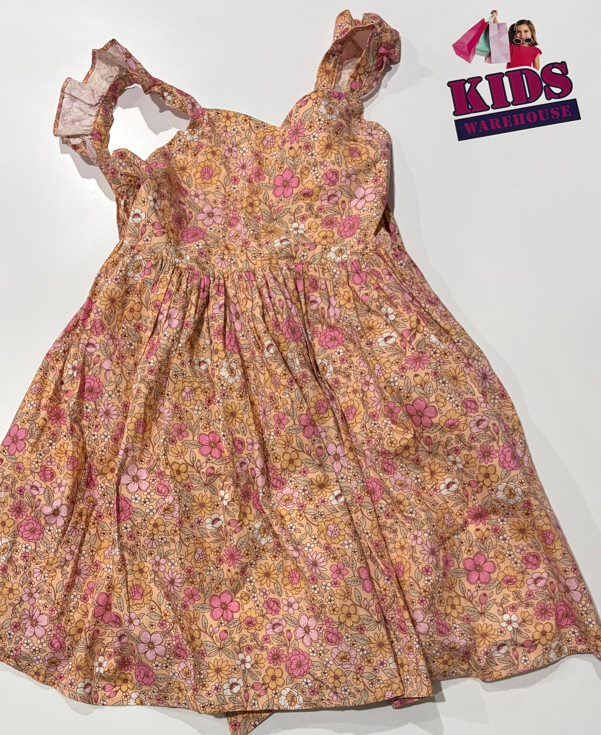 Arrabella & Rose Peach, Floral Print Dress Size 10