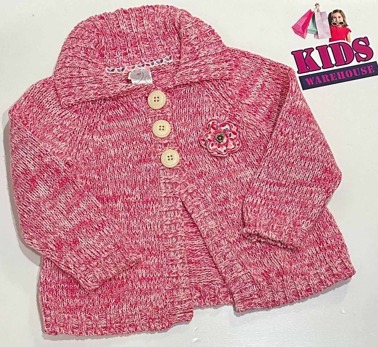 Target Pink & White Knit Coat Size 2