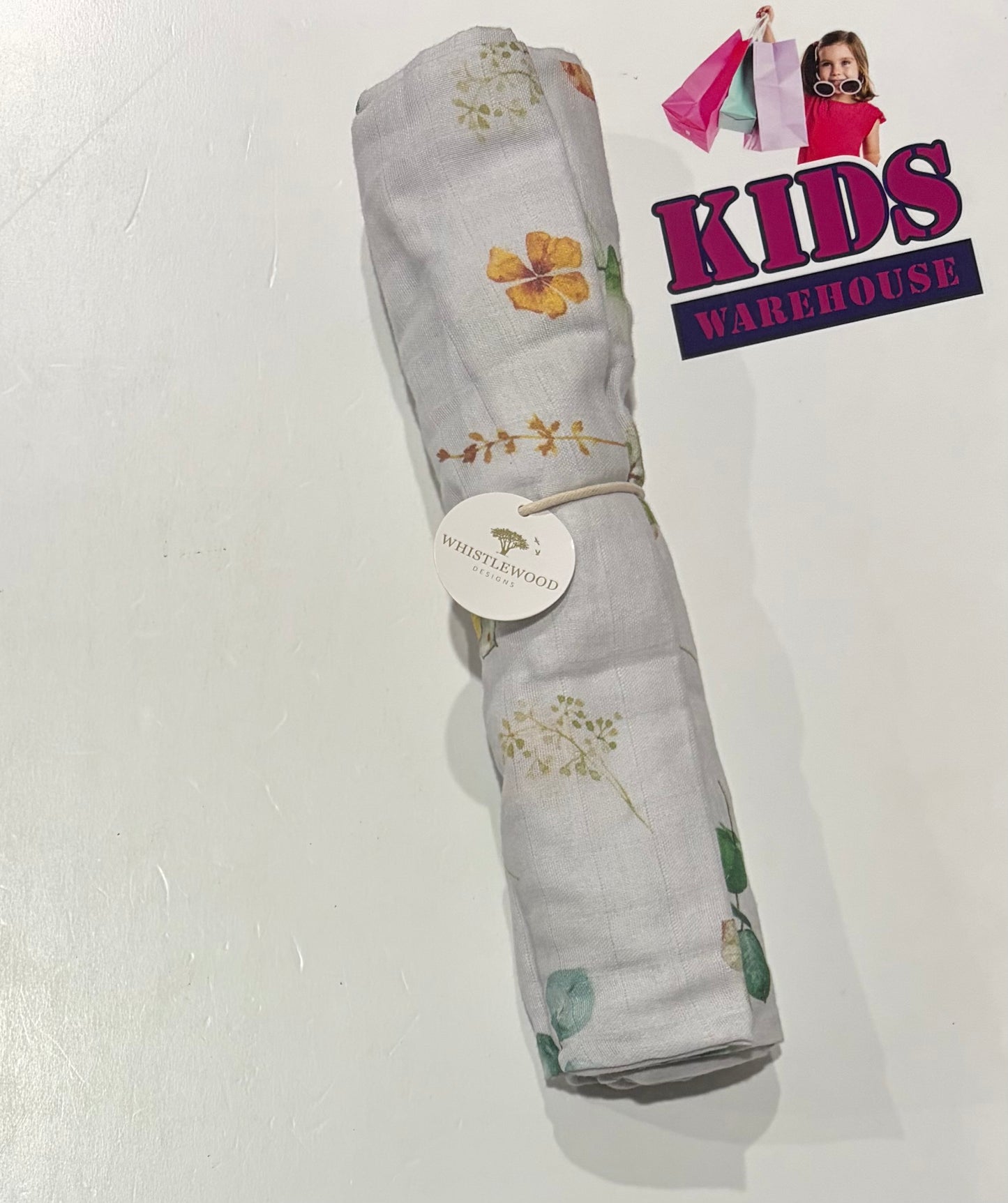 Not Used Whistlewood Designs Native Bloom Muslin Wrap 120x120cm