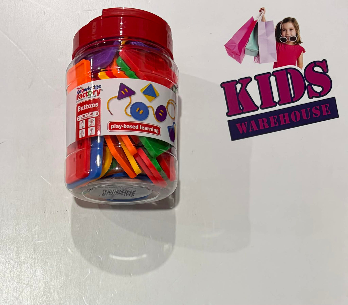 The Knowledge Factory Buttons & String Play-Based Learning Toy