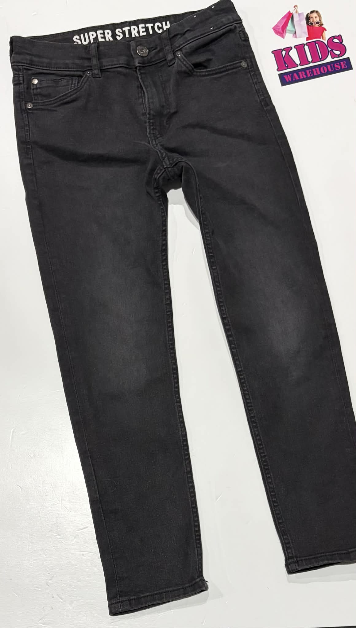H&M Black Super Stretch Jean Denim Pants Size 10