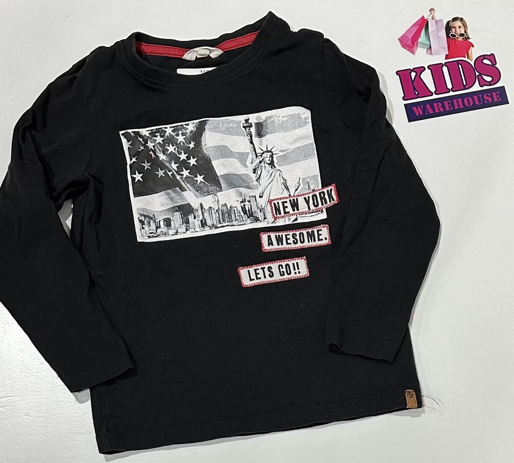 Milkshake Black Long Sleeve Top Size 5