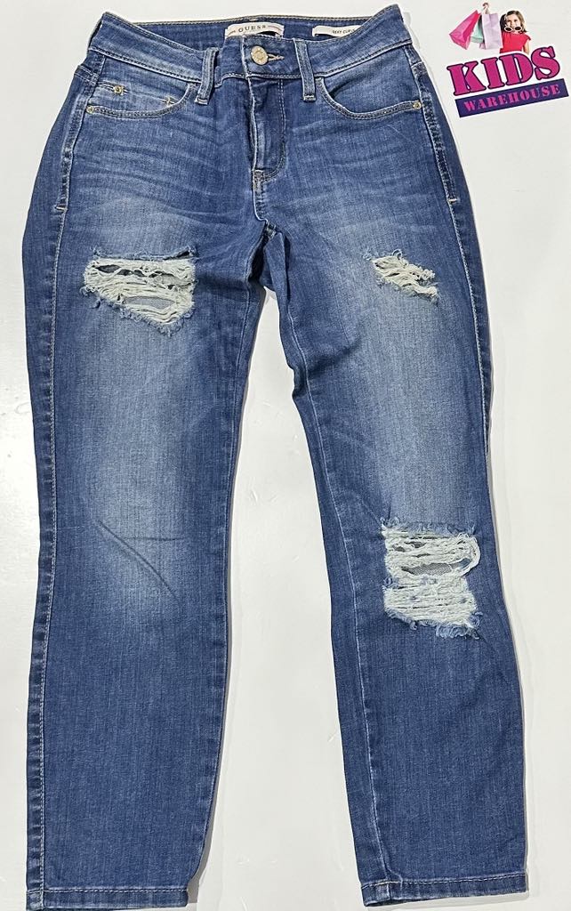 Guess Blue Jean Ripped Pants Size 14