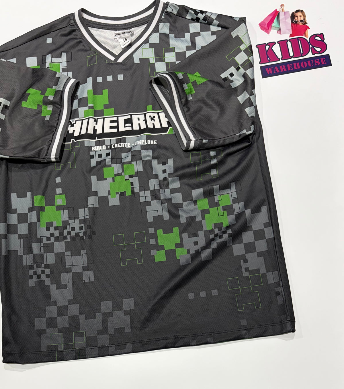 Minecraft Grey Top Size 16