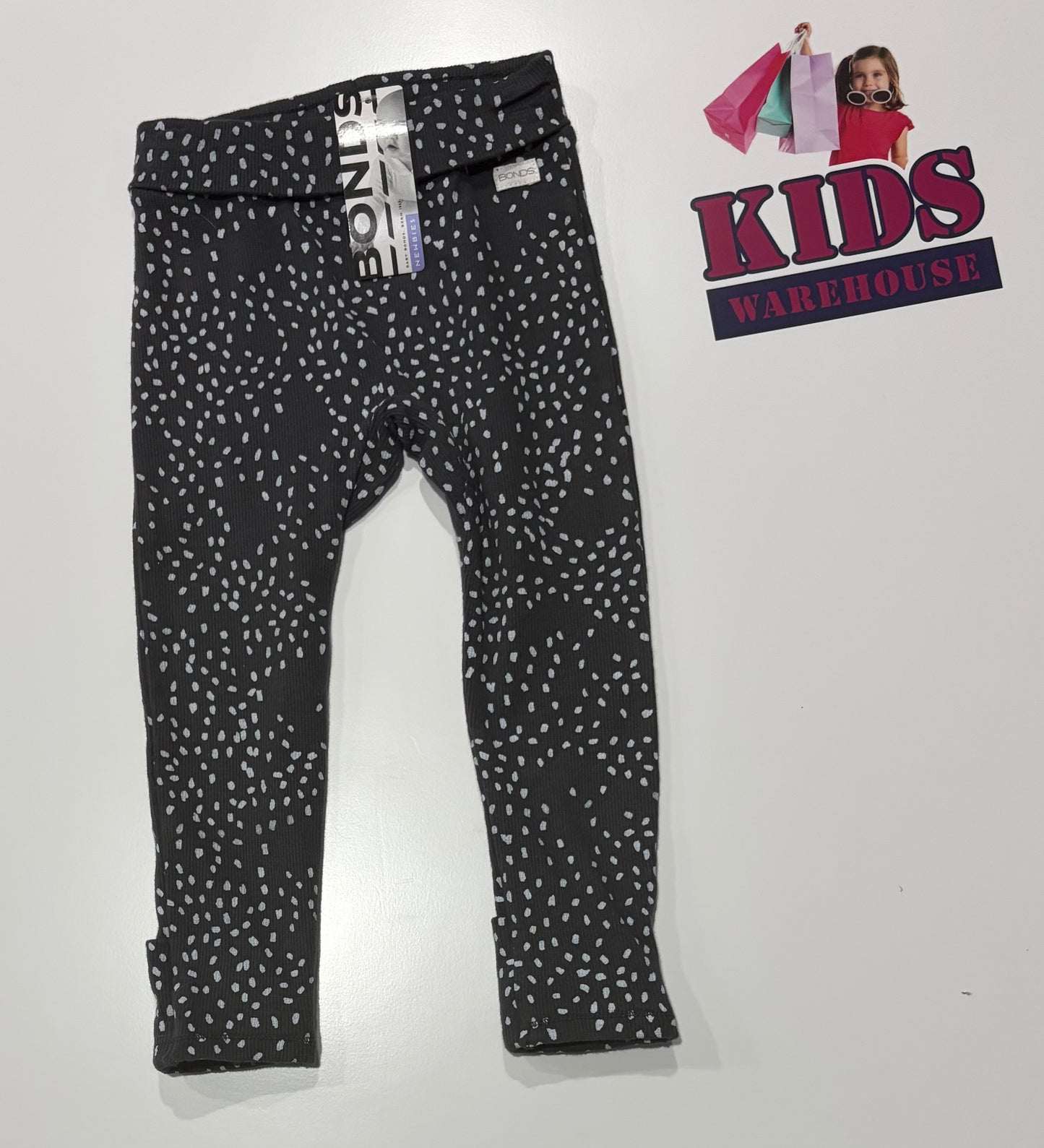 Not Used Bonds Grey, White Polka Dot Print Pants Size 0