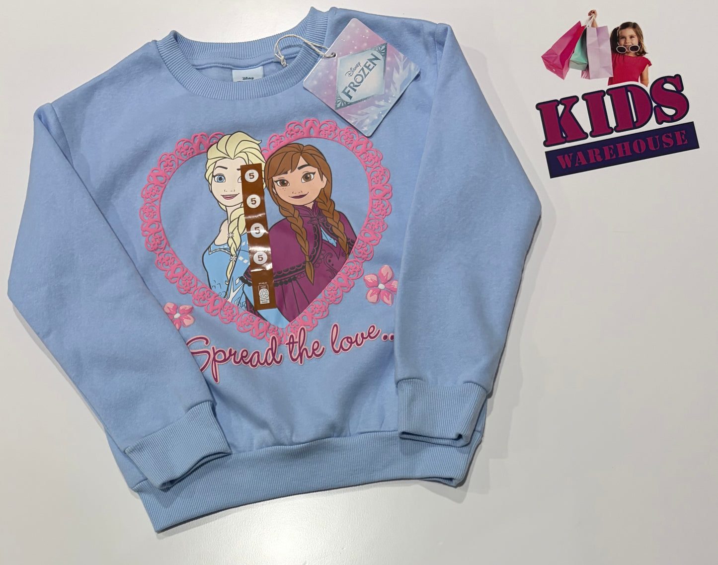 Not Used Disney Frozen Blue, Characters Print Sweater Size 5