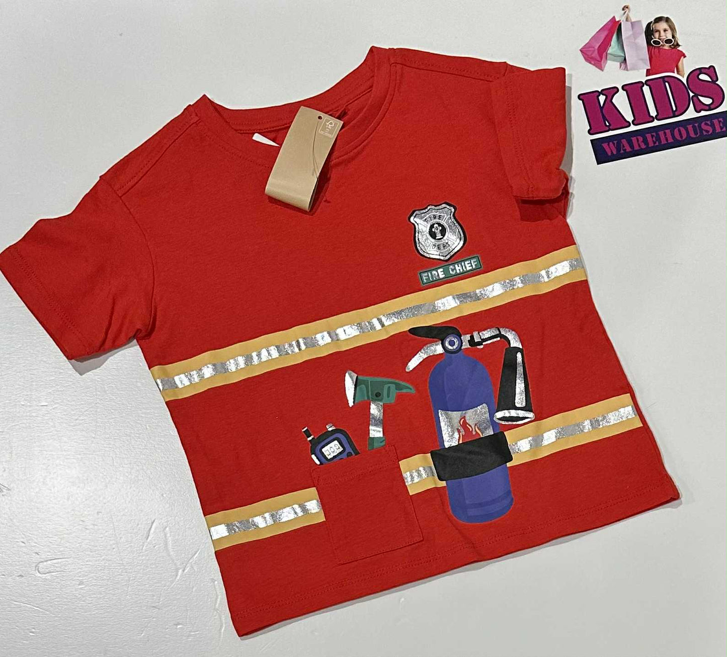 New Anko Red Fire Fighting Top Size 2