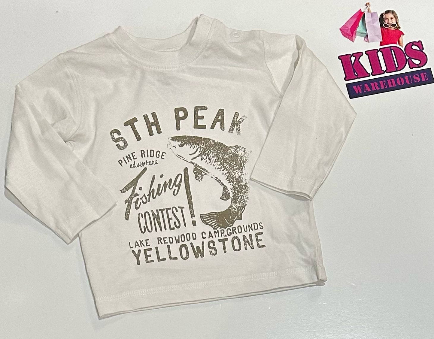 Target Yellowstone White Long Sleeve Top Size 1