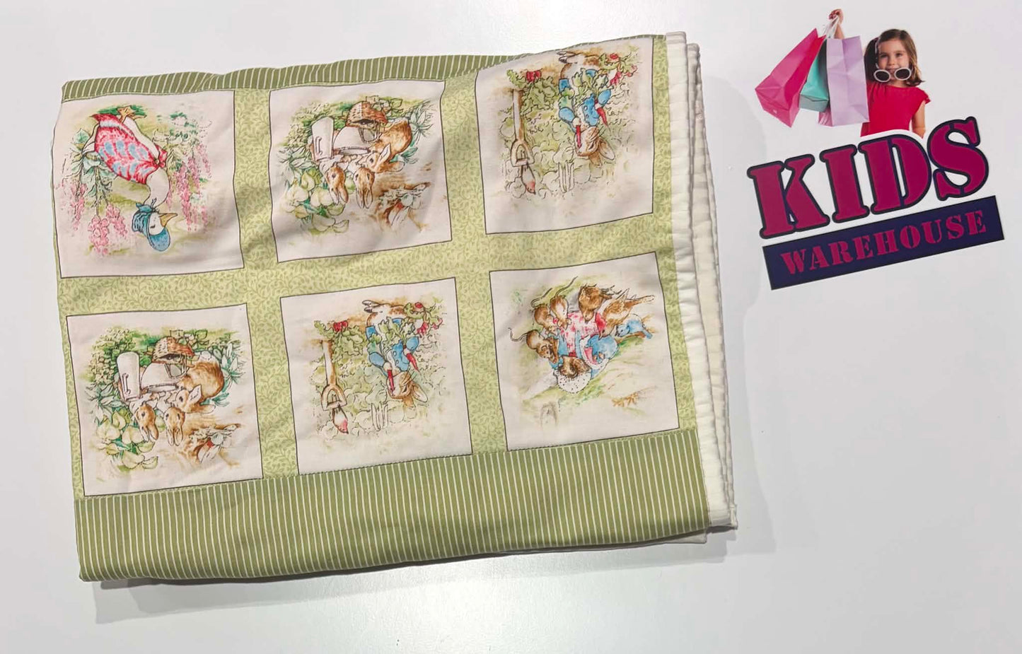 Bunnykins Green Baby Blanket