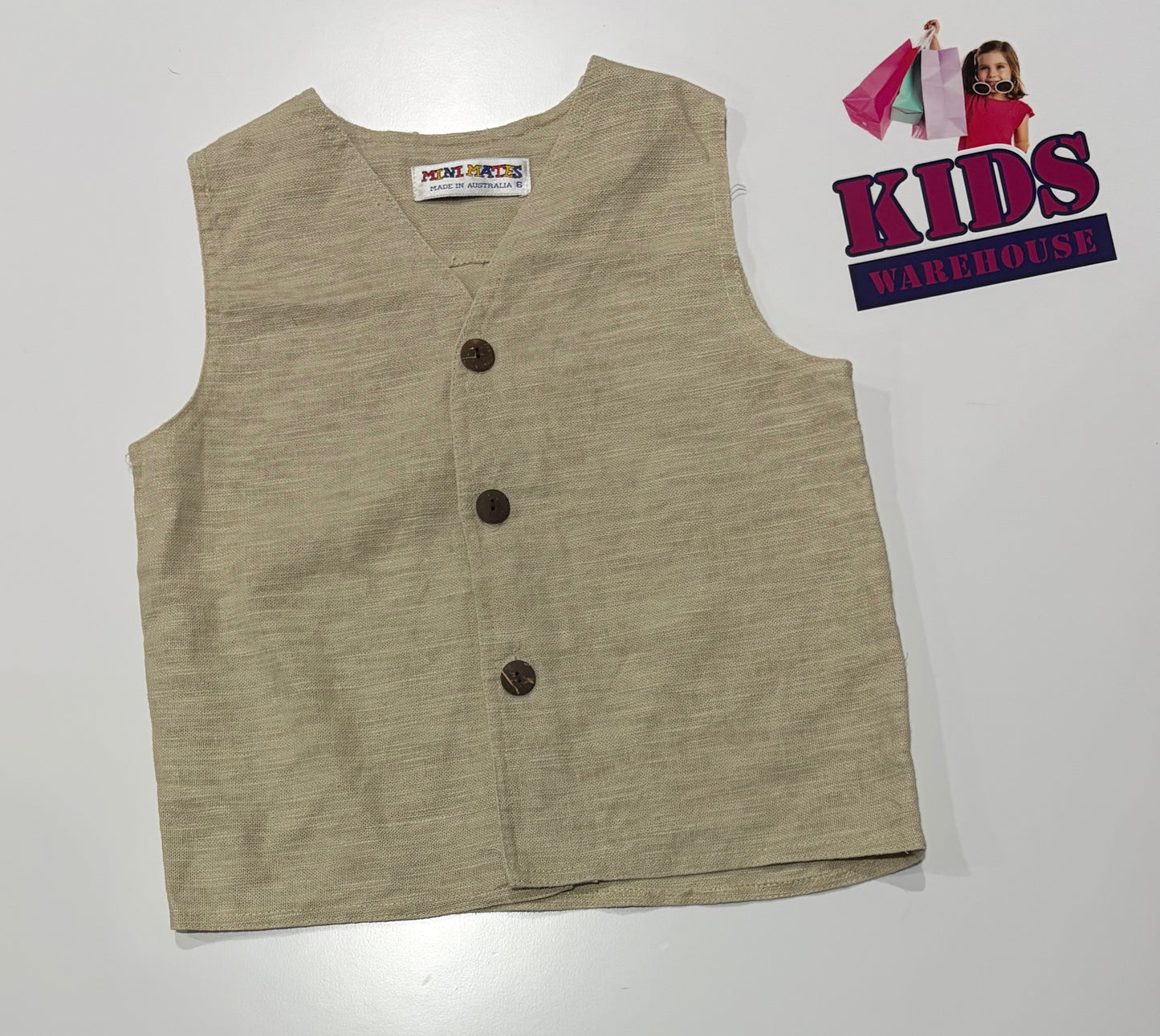 Mini Mates Cream Vest Size 6