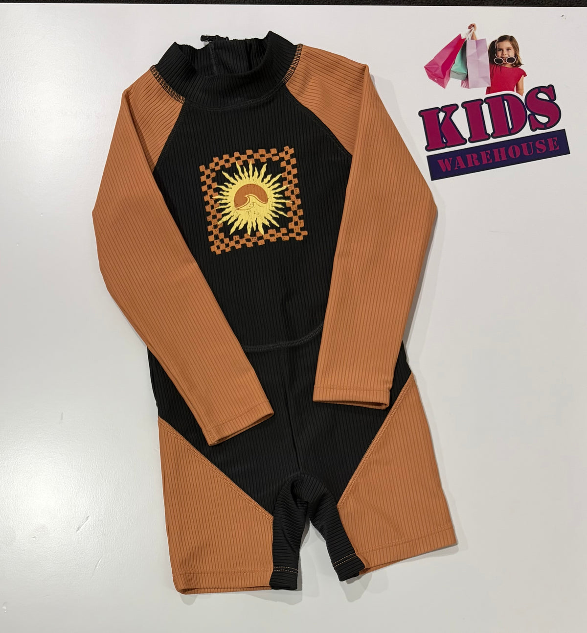Brown, Black Swim Suit Size 3