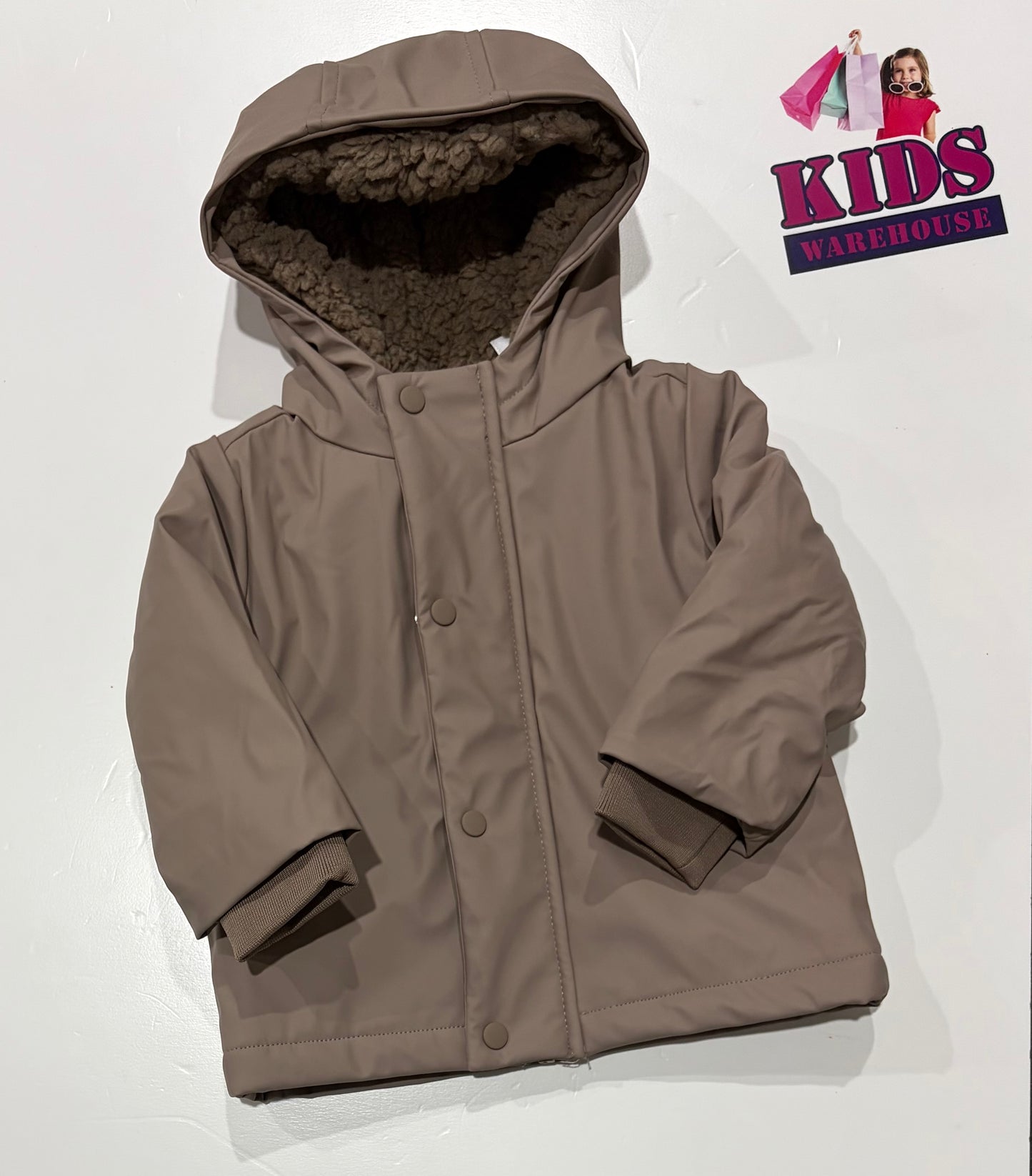 Baby Berry Brown Rain Jacket Size 0