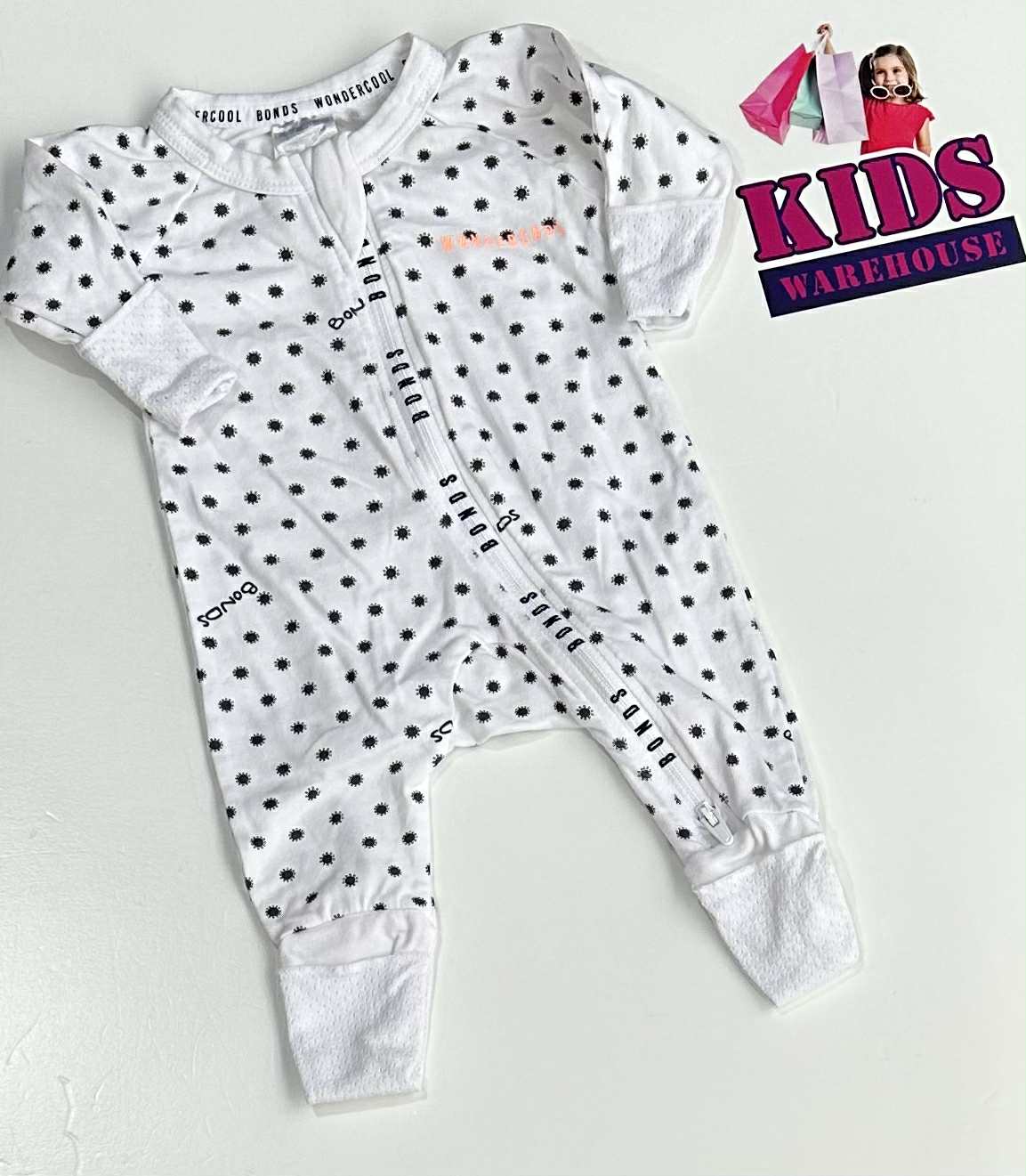Premmie Bonds White & Black Jumpsuit Size 00000