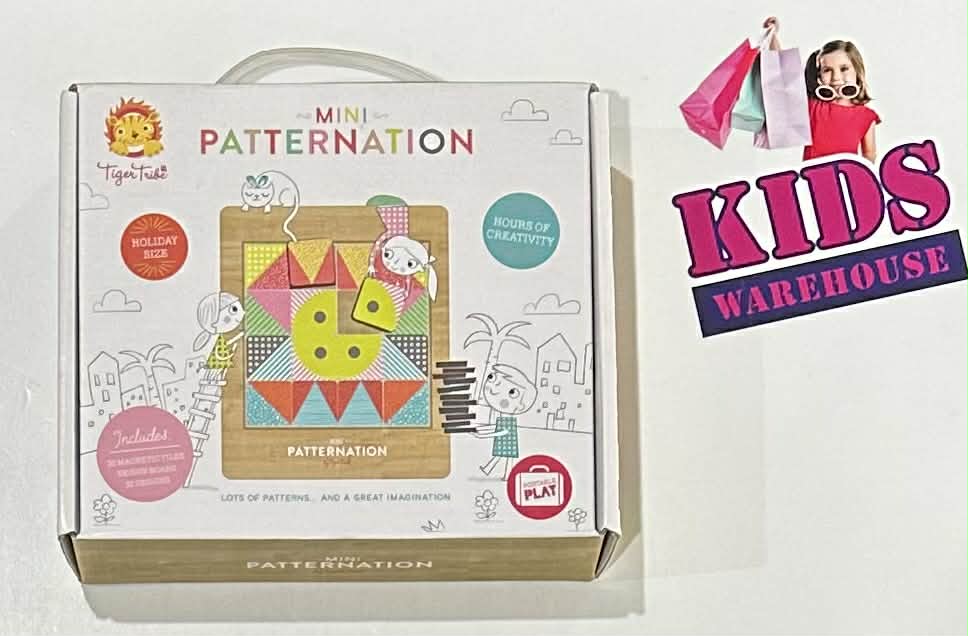 Tiger Tribe Mini Patternation Holiday Size 32 Magnetic Tiles 12 Designs