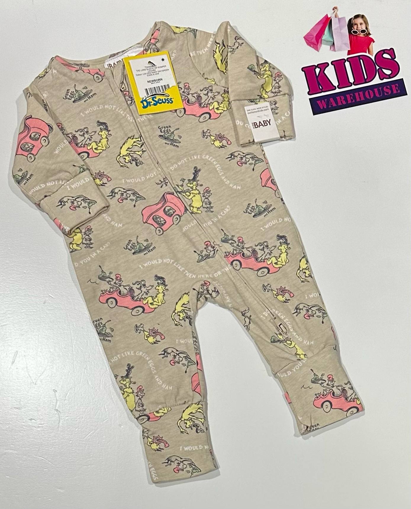 Cotton On Beige Dr. Seuss Pattern Jumpsuit Size 0000