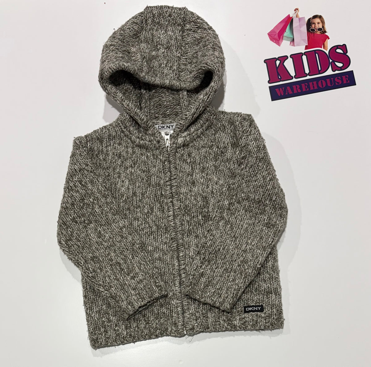 DKNY Grey Knit Jumper Size 3