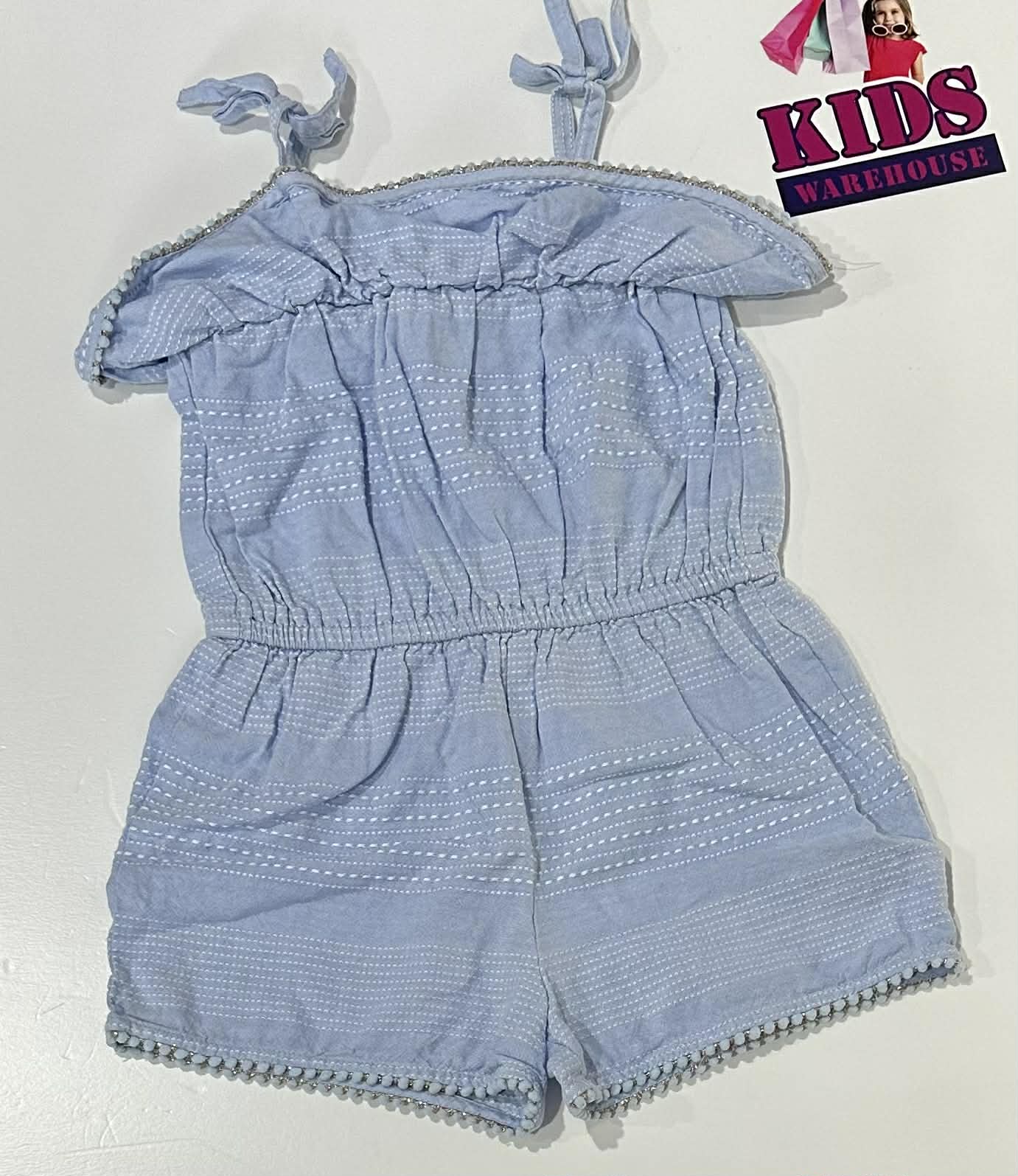 Cotton On Blue & White Bodysuit Size 3