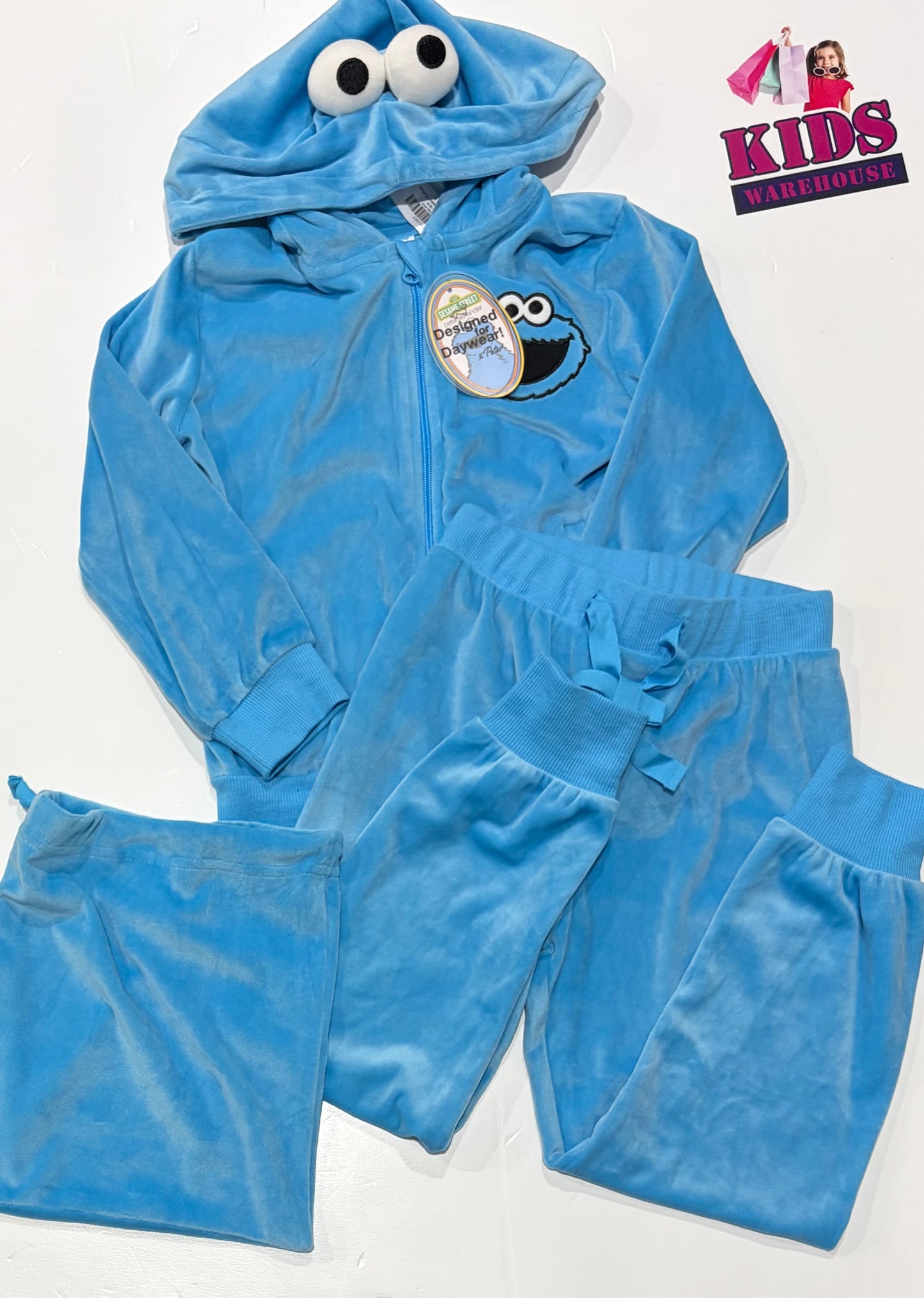 Peter Alexander X Sesame Street Cookie Monster 2 Piece Set With Bag Size 5