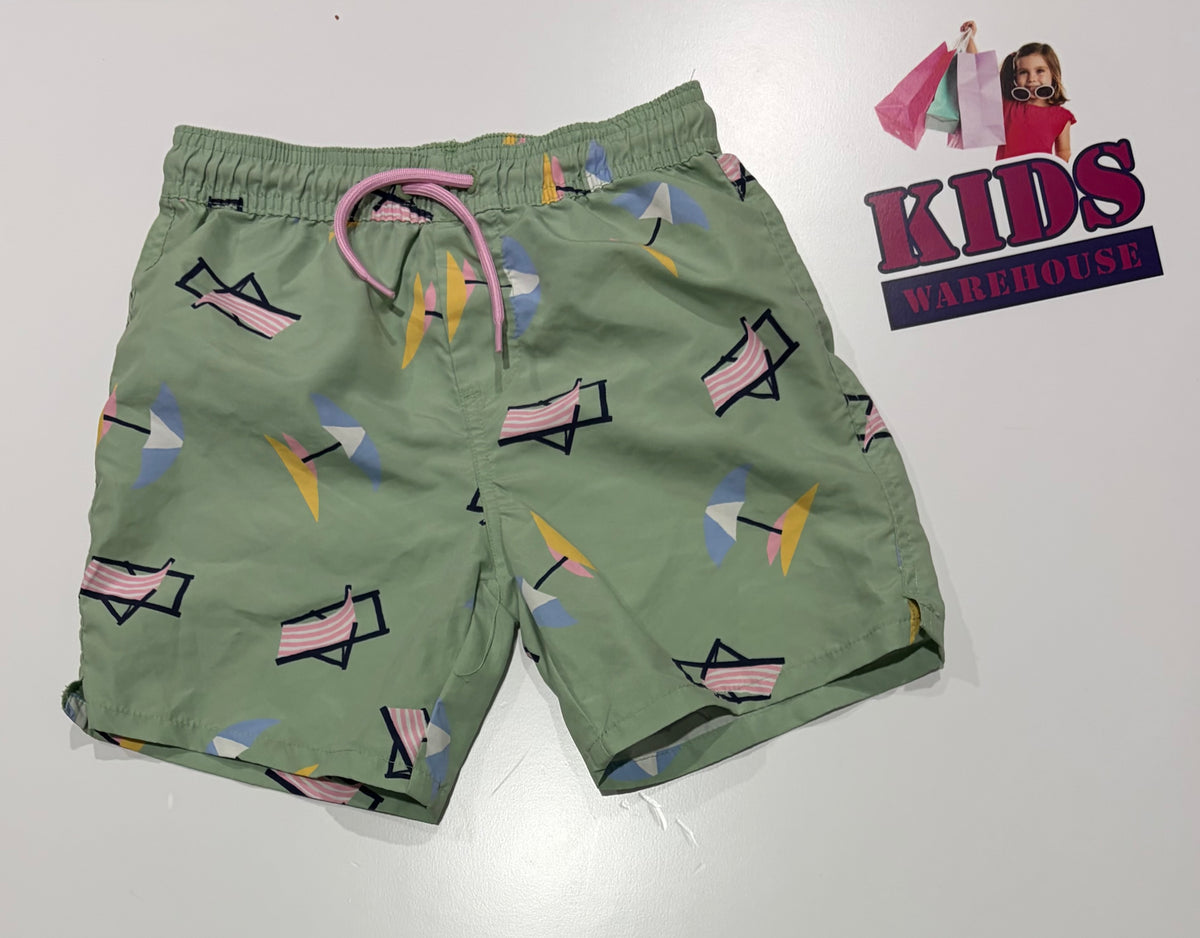 Cotton On Green, Beach Print Swim Shorts Size 7