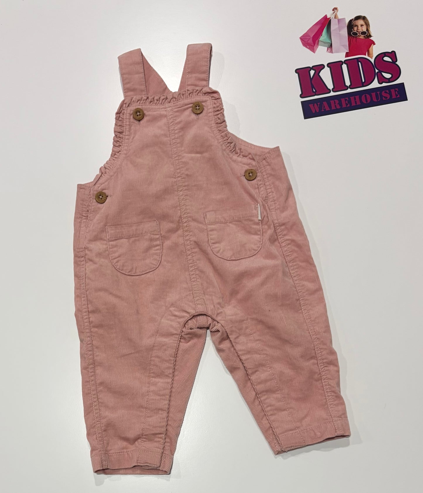 Sprout Pink Corduroy Overalls Size 00