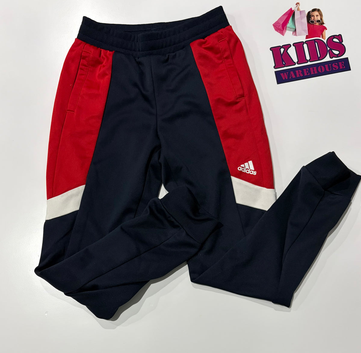 Adidas Black, Red Pants Size 9