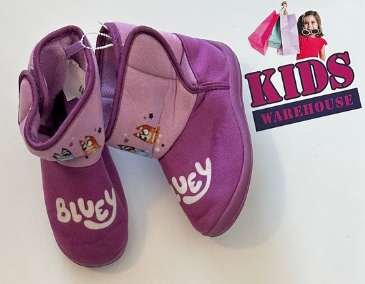 Bluey Purple Slipper Boots Size 8 (Child)