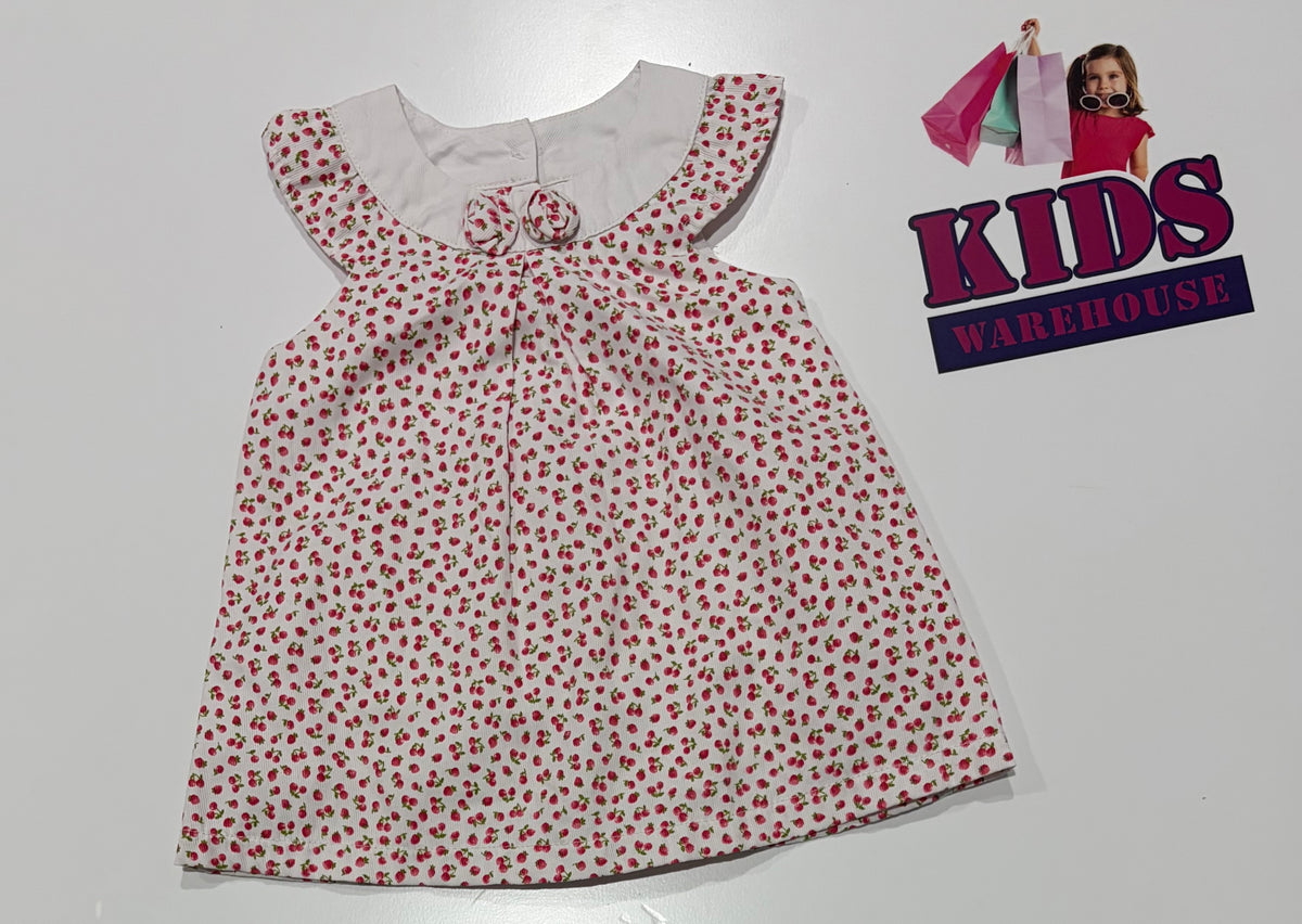 Ollie's Place White, Strawberry Print Dress Size 00