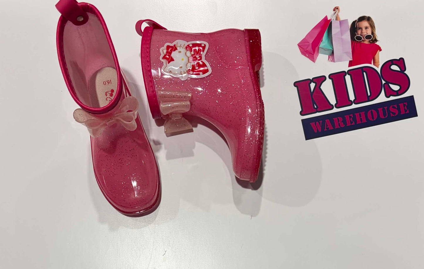 Hello Kitty Pink Gumboots Size 8 (Child)