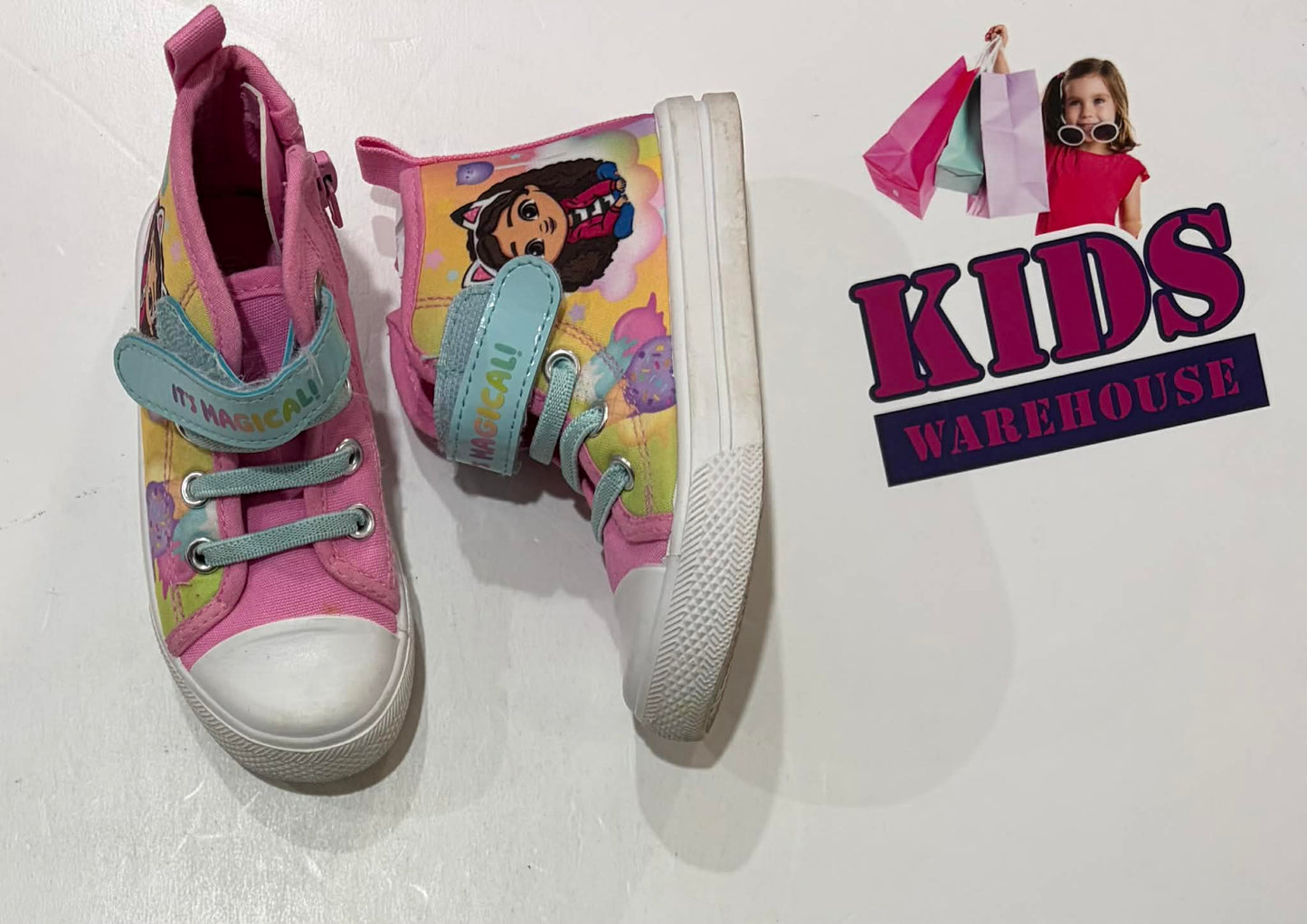 Gabey's Dollhouse Pink Character Print Runners Size 6 (Child)