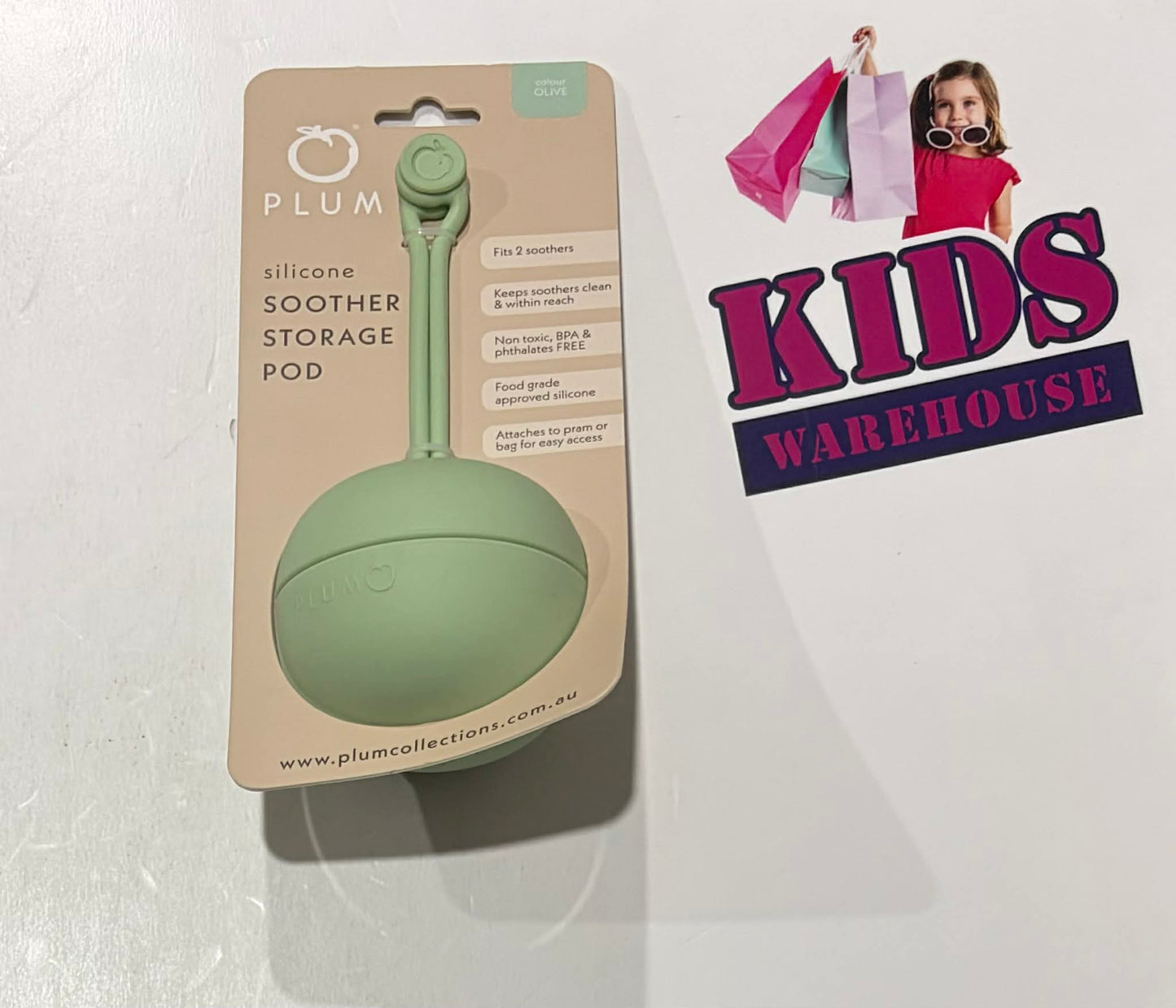 Not Used Plum Green Soother Storage Pod