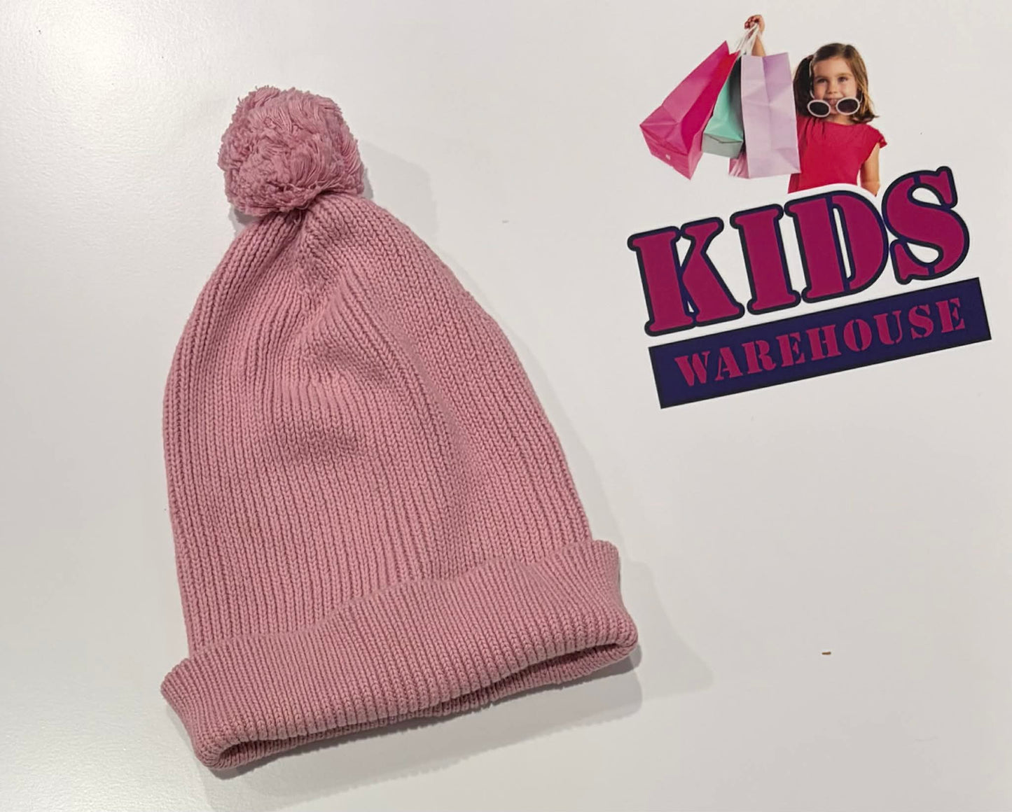 La Sienna Pink Beanie With Pom-Pom (Child/Older Child)