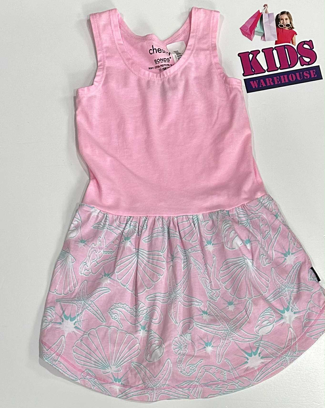 Bonds Pink Dress With Sea Life Pattern Size 1