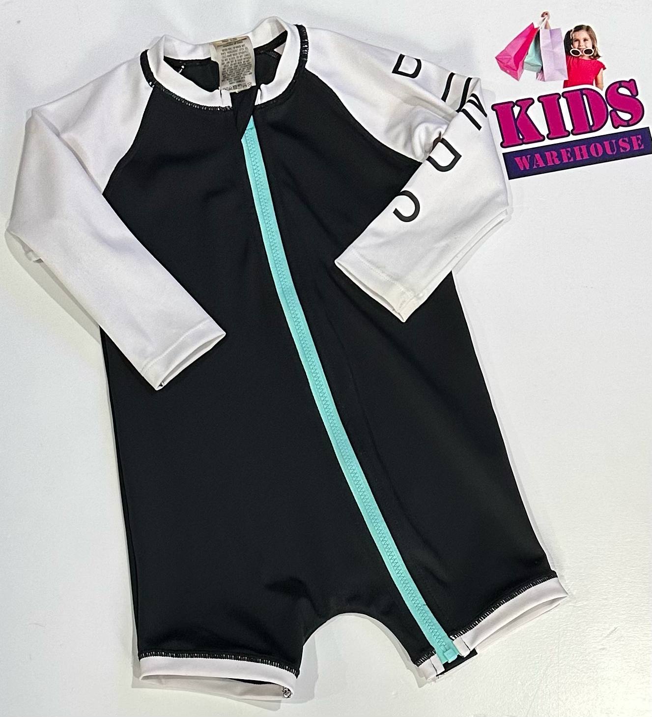 Bonds Black & White Swimming Bodysuit Size 0