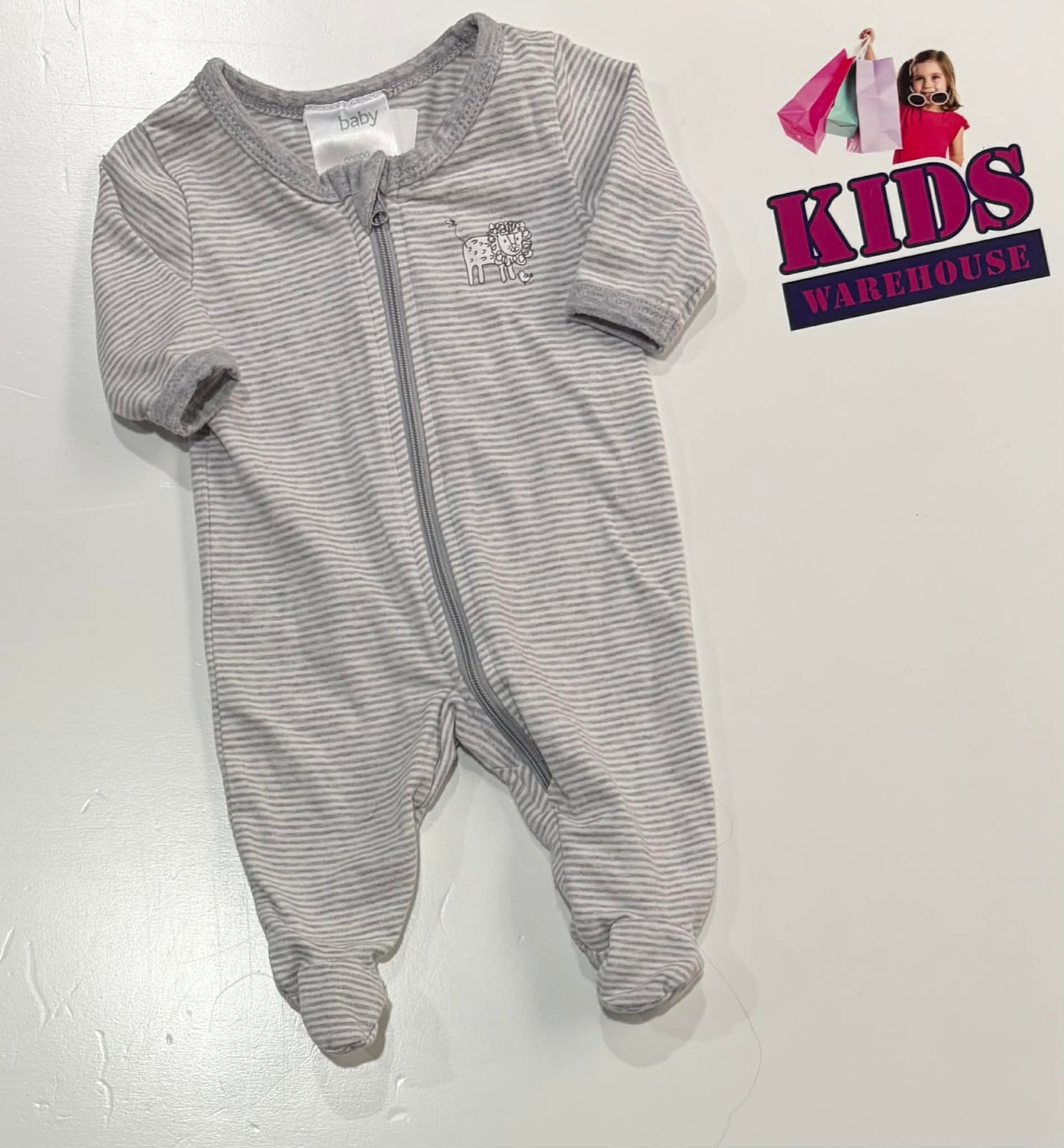 Premmie 4Baby Grey & White Jumpsuit Size 00000