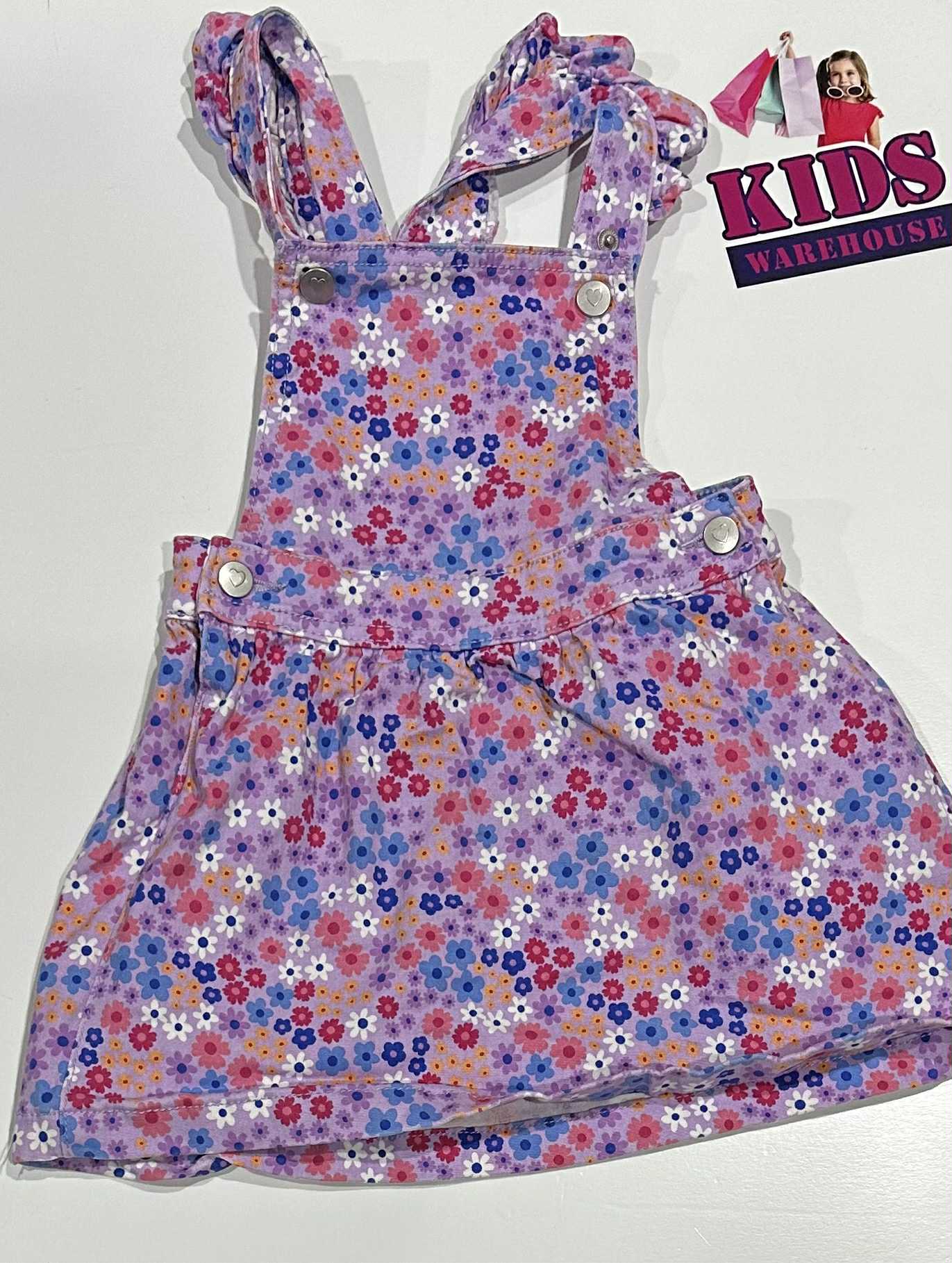 Anko Purple Dress With Blue, Pink & White Denim Dress Size 3
