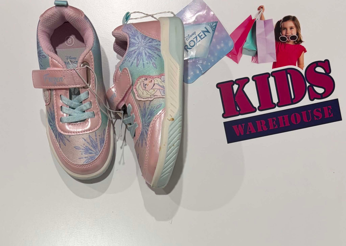 Not Used Disney x Frozen Pink, Blue, Elsa Print Runners Size 8 (Child)