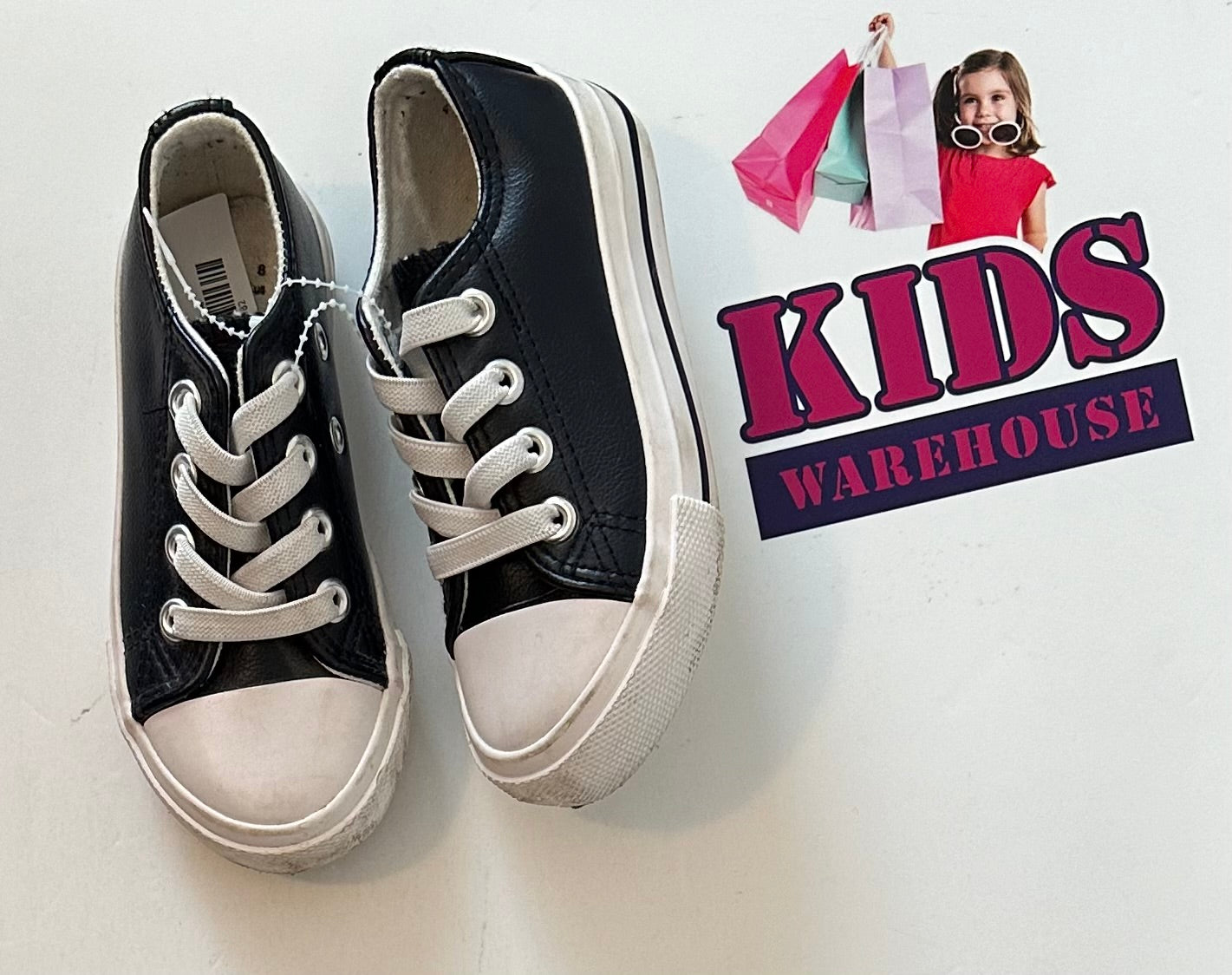 Cotton On Black White Shoes Size US8/UK7 (Child)
