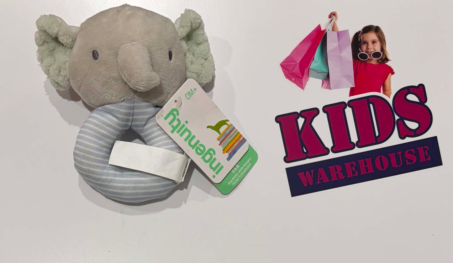 Not Used Ingenuity Elephant Ring Rattle Plush