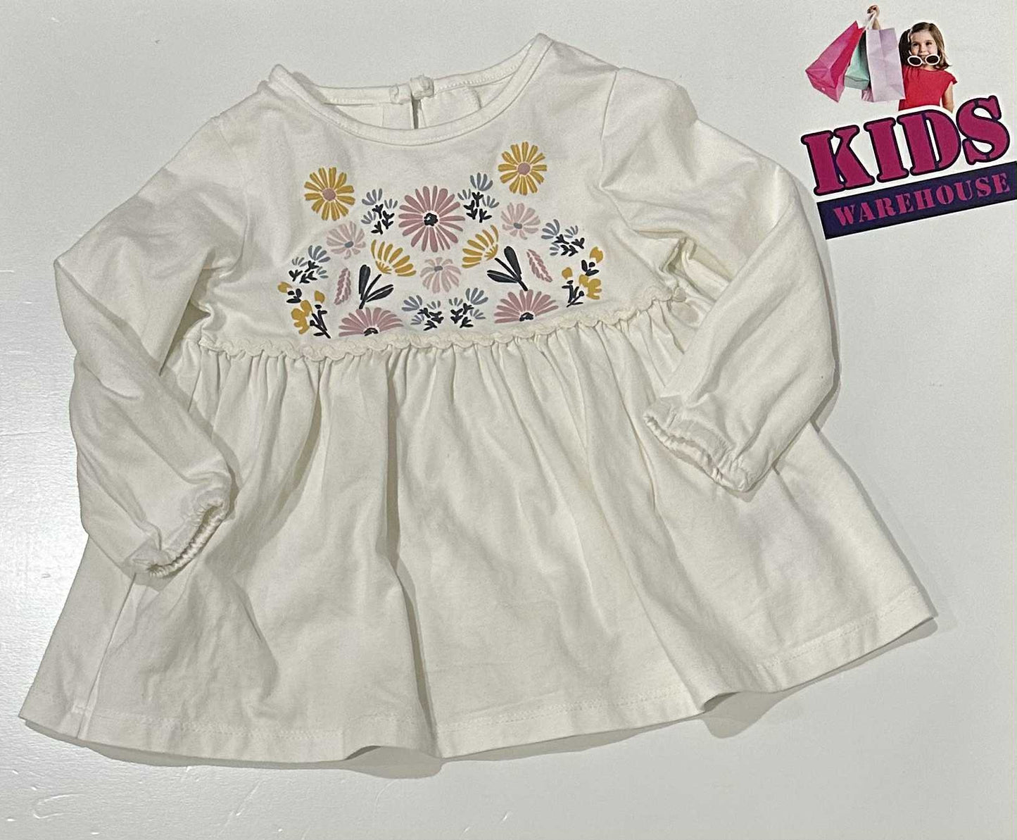 Cynthia Rowley White Dress With Flower Print Size 0