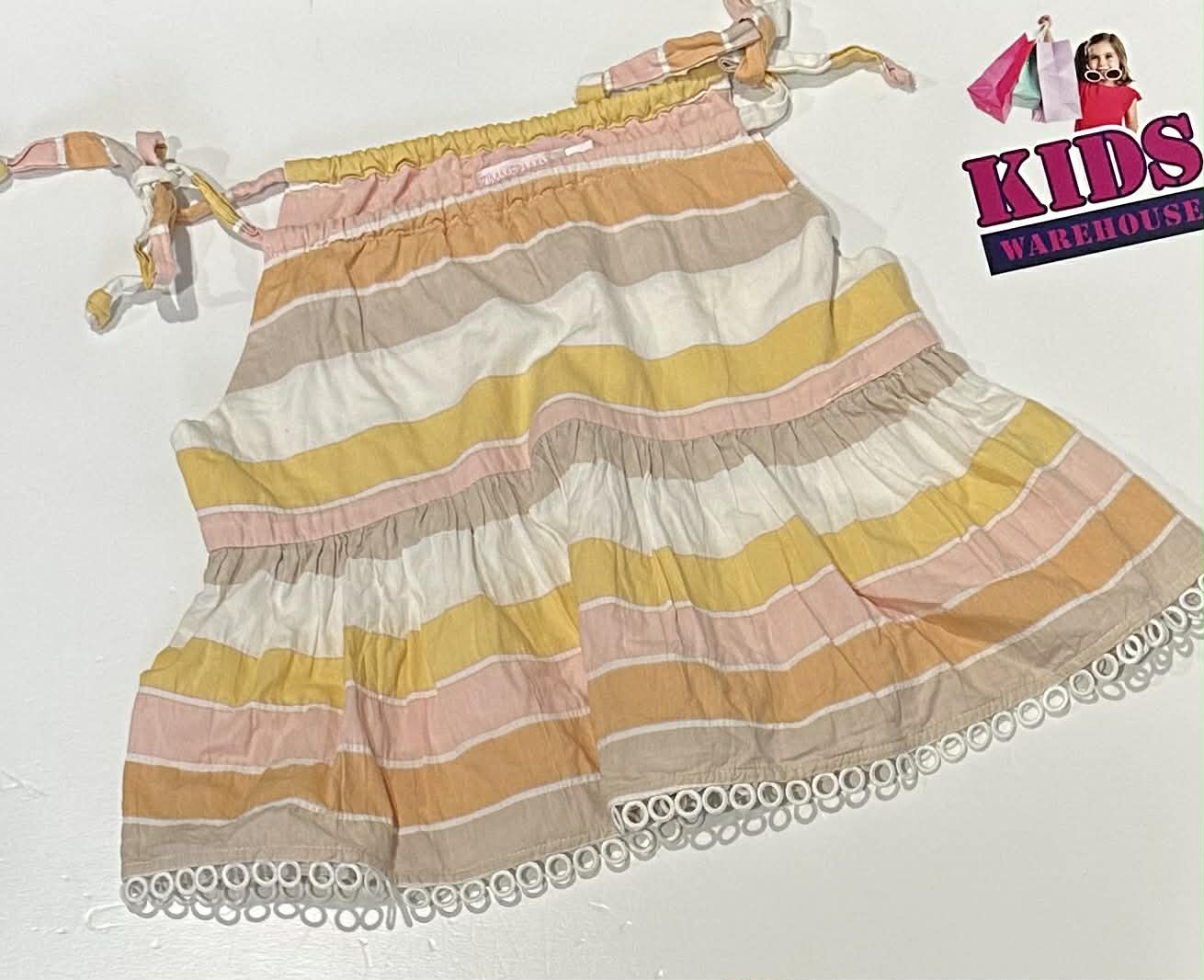 Zimmermann White, Pink & Yellow Dress Size 1