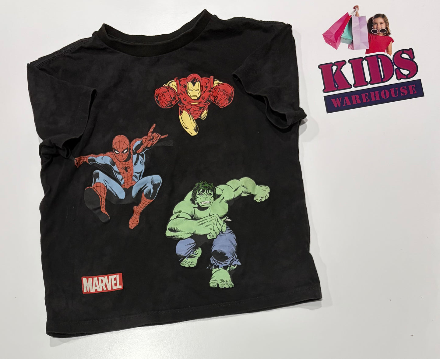 Marvel Black, Characters Print Top Size 5