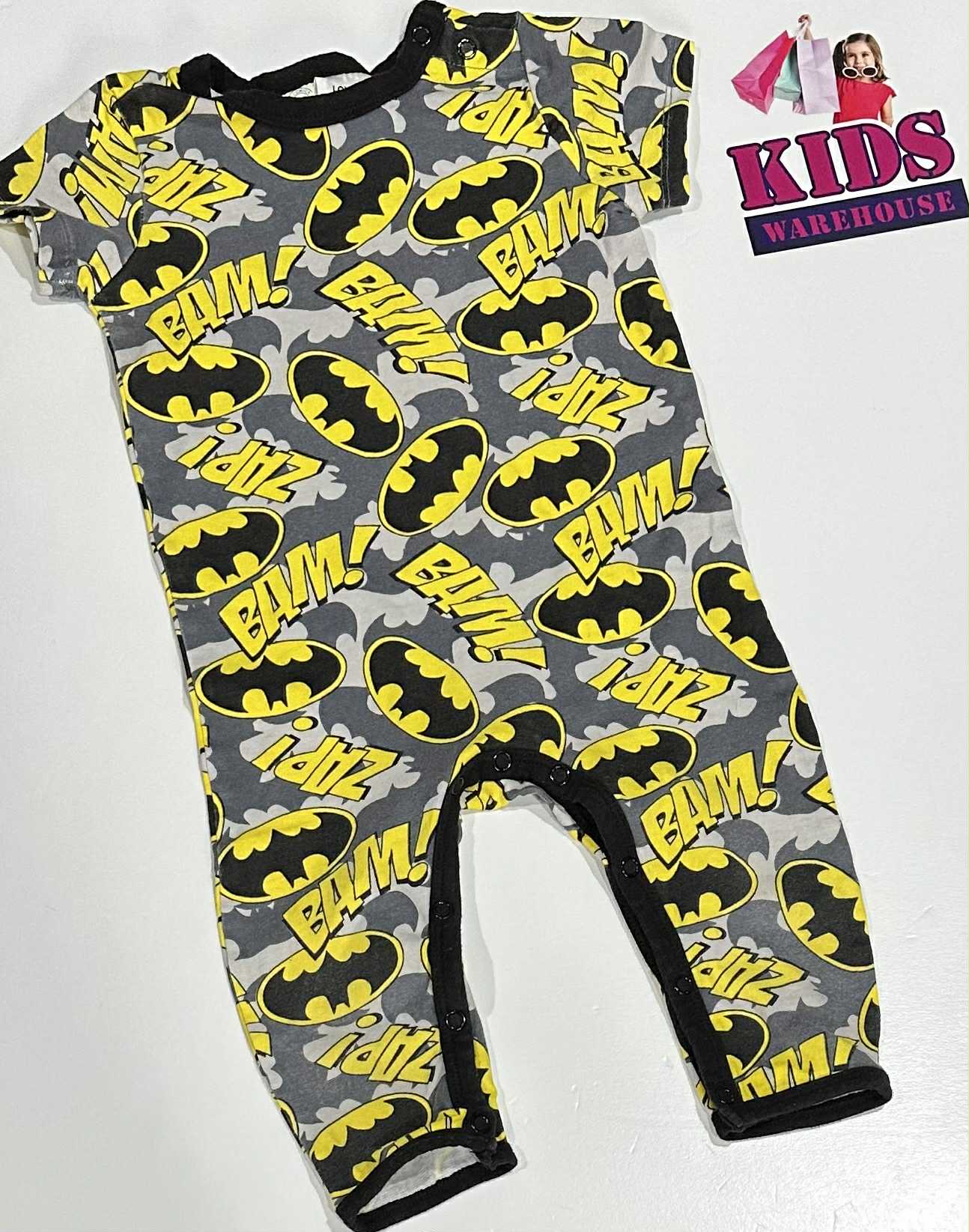 DC Comics Yellow & Grey Batman Jumpsuit Size 0
