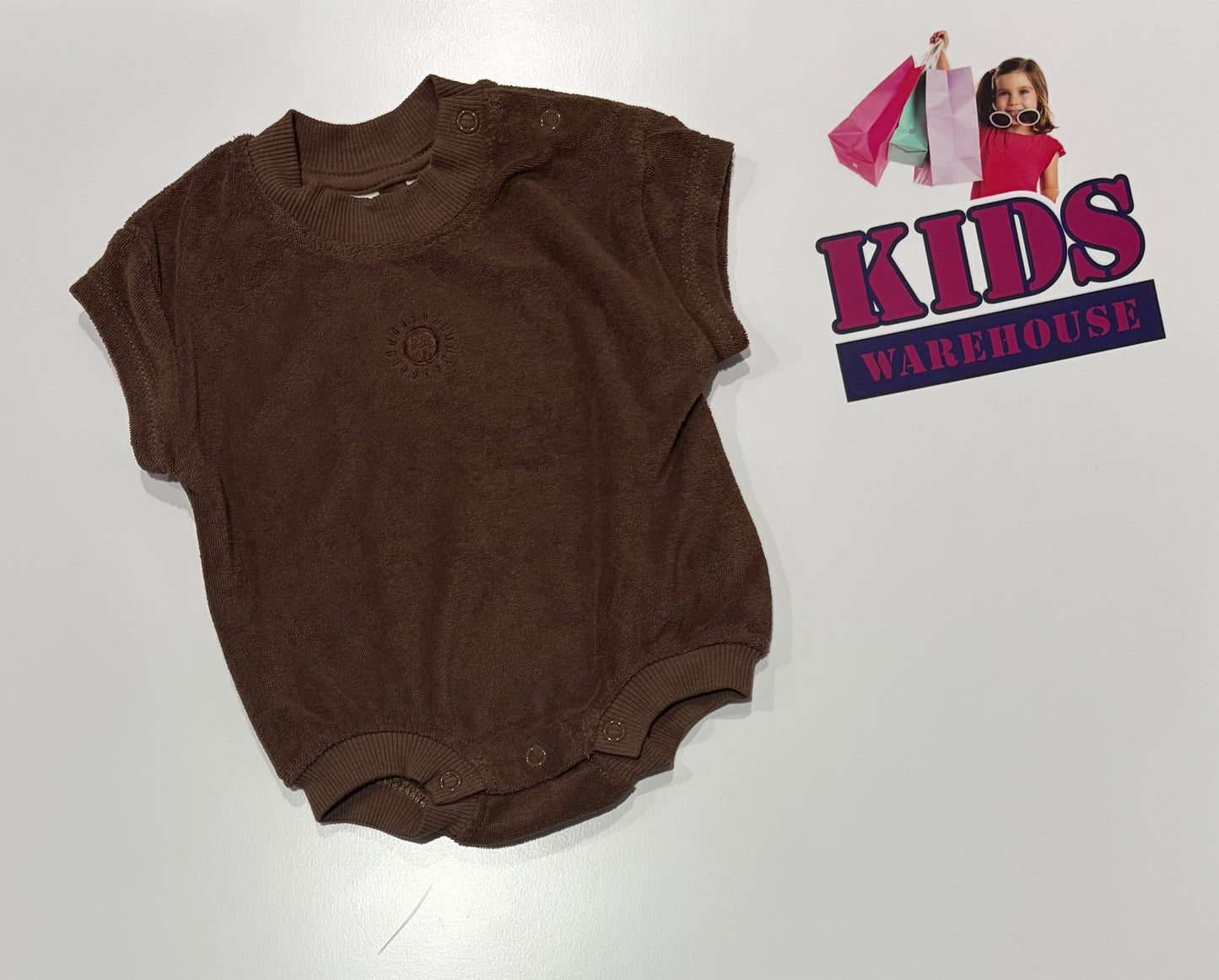 Baby Berry Brown, Sun Print Bodysuit Size 00000