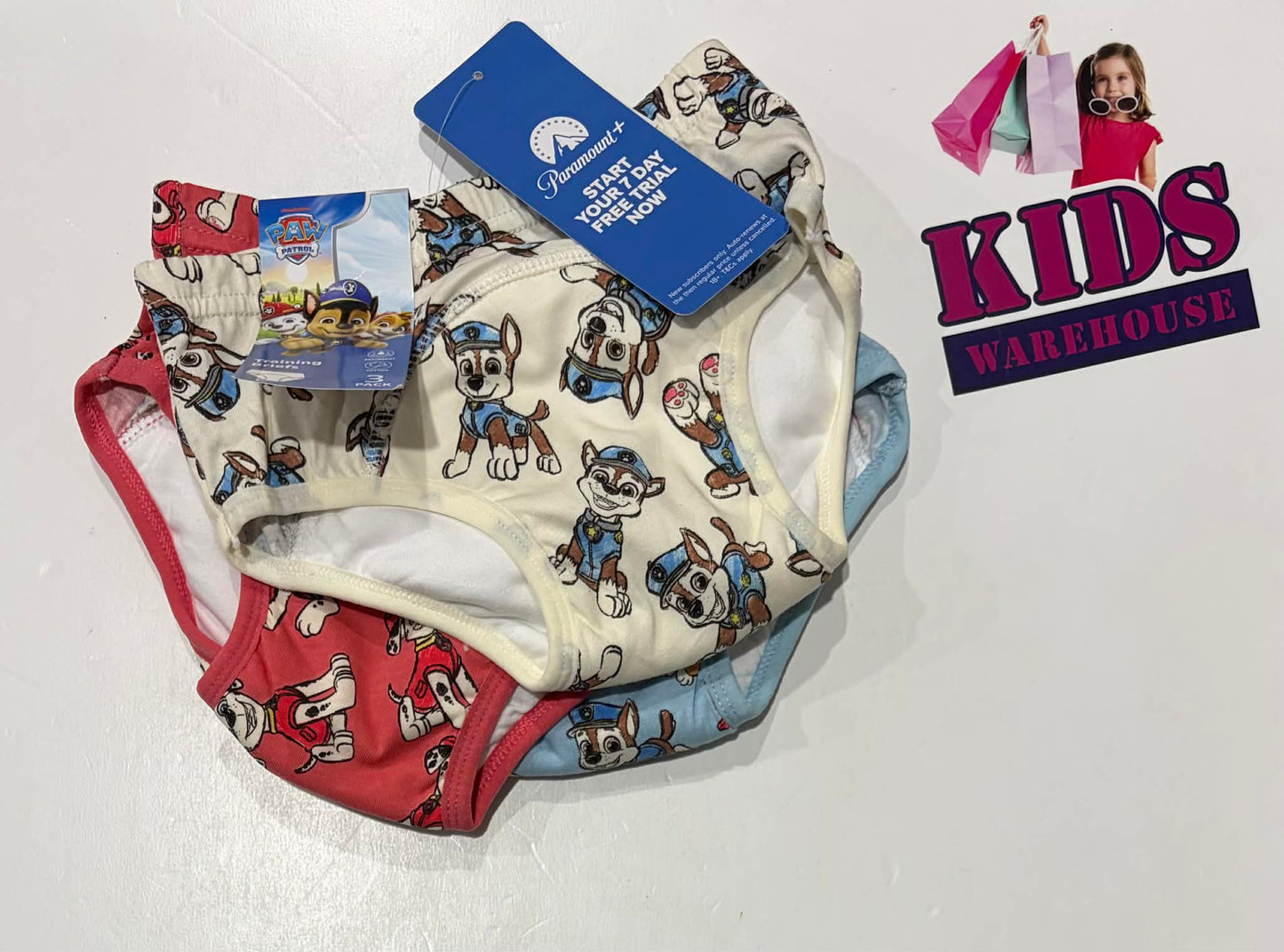 Not Used Paw Patrol 3 Pack Training Briefs Size 1-2