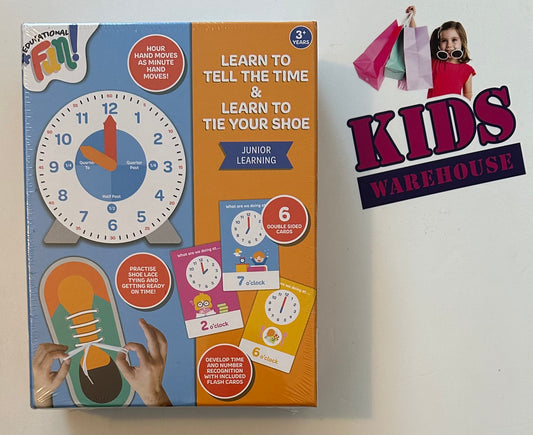 New Educational Fun! Learn to Tell the Time & Learn to Tie Your Shoe Junior Learning
